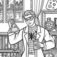 Miles Morales: Science in Action Coloring Page