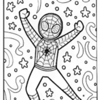 Miles Morales Cosmic Dance Coloring Page