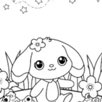 Cinnamoroll’s Starry Garden Adventure Coloring Page