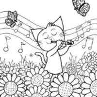 Gabby’s Magical Music Garden Coloring Page