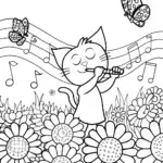 Gabby’s Magical Music Garden Coloring Page