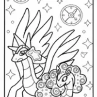 Dialga and Palkia Coloring Page