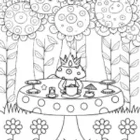 Bowser’s Enchanted Forest Tea Party Coloring Page