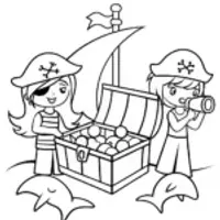 Bratz Dolls Treasure Hunt Coloring Page