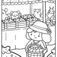 Strawberry Shortcake’s Berry Market Adventure Coloring Page