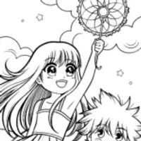 Celestial Dreamweavers Coloring Page