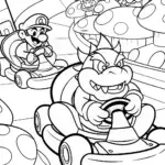 Bowser’s Big Kart Showdown Coloring Page
