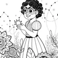 Mirabel’s Magical Constellation Garden Coloring Page