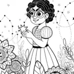 Mirabel’s Magical Constellation Garden Coloring Page