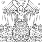 Easter Egg Circus Extravaganza Coloring Page