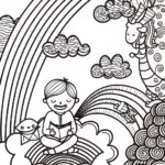 Rainbow Dreams Coloring Page