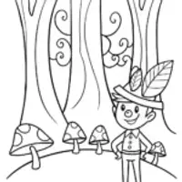 Blippi’s Adventure in the Enchanted Forest Coloring Page