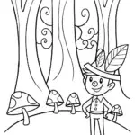 Blippi’s Adventure in the Enchanted Forest Coloring Page