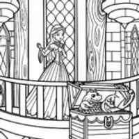 Barbie’s Enchanted Castle Adventure Coloring Page