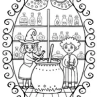 Mirabel’s Magical Potion Workshop Coloring Page