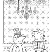 Peppa Pig’s Enchanted Castle Adventure Coloring Page