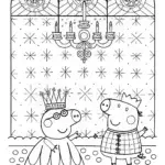 Peppa Pig’s Enchanted Castle Adventure Coloring Page