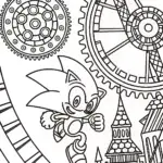 Sonic’s Time Travel Adventure Coloring Page