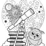 Huggy Wuggy’s Starry Spectacle Coloring Page