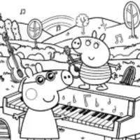 Peppa Pig’s Magical Musical Adventure Coloring Page