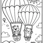 Care Bears’ Dreamy Balloon Adventure Coloring Page