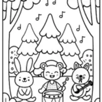 Baby’s Musical Adventure Coloring Page