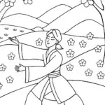 Demon Slayer Sparring Match Coloring Page
