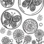 Butterfly Soap Bubble Parade Coloring Page
