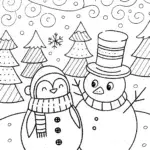Squishmallow Winter Wonderland Coloring Page