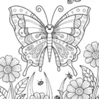 Butterfly Garden Adventure Coloring Page