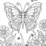 Butterfly Garden Adventure Coloring Page