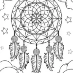 Whimsical Mandala of Dreams Coloring Page