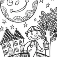 Luigi’s Moonlight Adventure Coloring Page