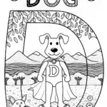 Superhero Dog’s Treasure Hunt Coloring Page