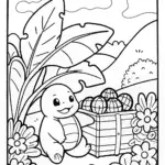 Charmander’s Hidden Treasure Hunt Coloring Page