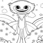 Huggy Wuggy’s Dreamland Journey Coloring Page