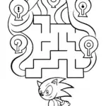 Sonic the Hedgehog in the Enchanted Labyrinth Coloring Page