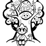 The Guardian of the Forest Coloring Page