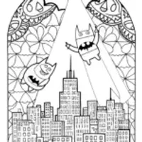 Batman and the Mischievous Shadows Coloring Page