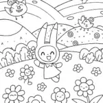 Kuromi’s Enchanted Garden Escape Coloring Page