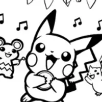 Pikachu’s Magical Music Festival Coloring Page