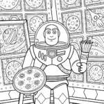Buzz Lightyear’s Cosmic Art Studio Coloring Page