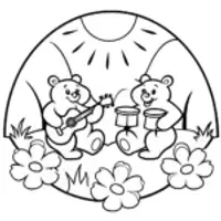 Care Bears Music Festival Coloring Page