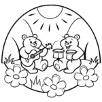 Care Bears Music Festival Coloring Page