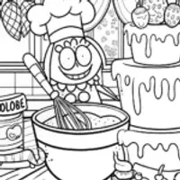 Cupcake Chic Cook-Off Coloring Page