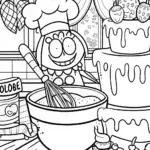 Cupcake Chic Cook-Off Coloring Page