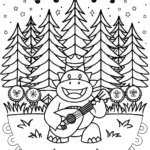 Bowser’s Enchanted Starlight Concert Coloring Page