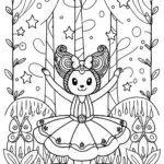 Kuromi’s Enchanted Butterfly Ball Coloring Page