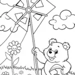 Care Bears at the Enchanted Windmill Coloring Page