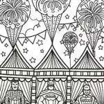 Batman at the Whimsical Gadget Fair Coloring Page